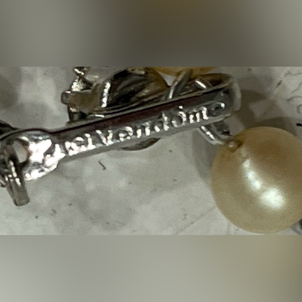 Vintage Pearl Rhinestone Choker Necklace - Picture 6 of 6